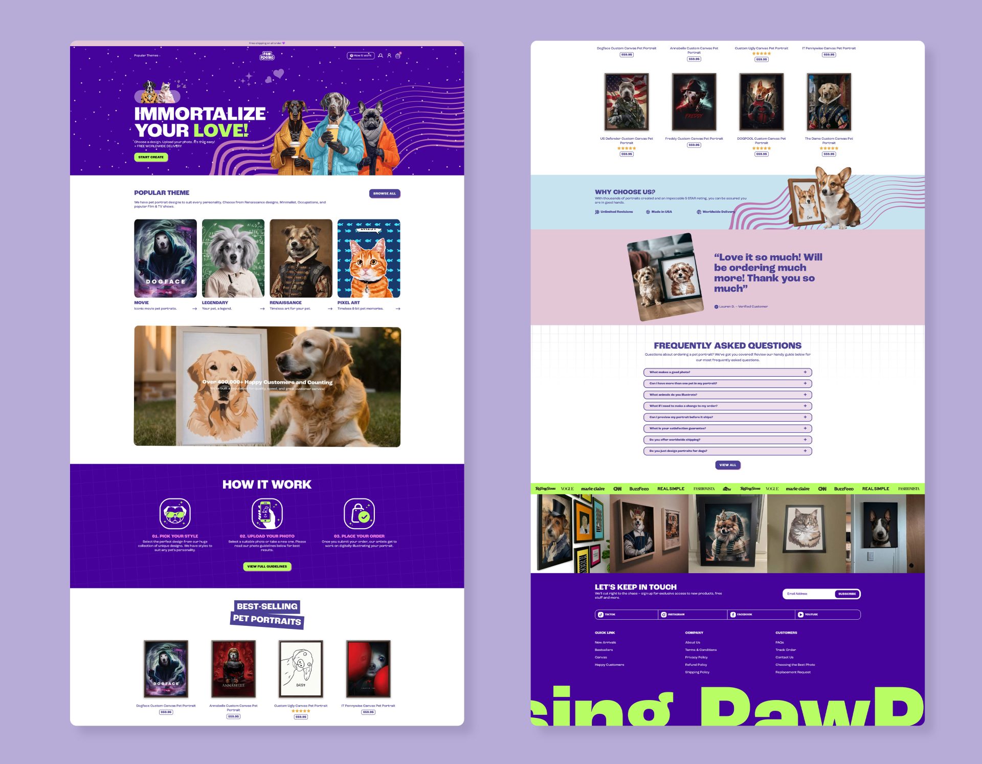 Paw Posing – Pet Portrait Shop